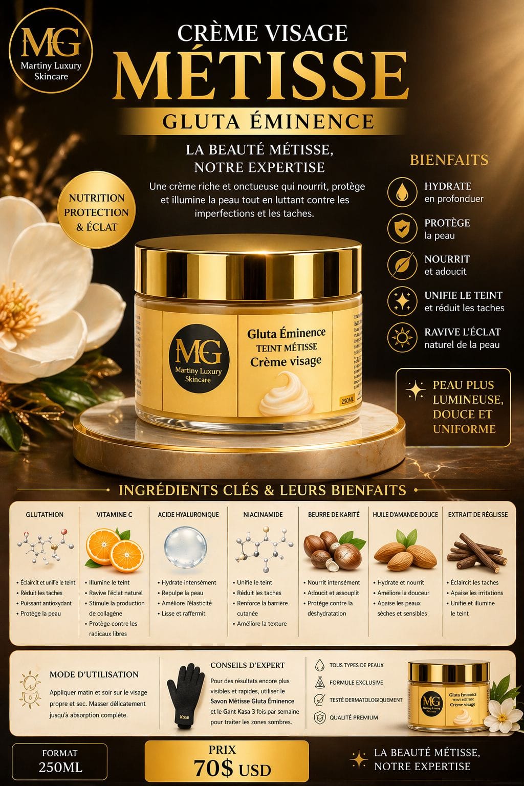 CRÈME VISAGE MÉTISSE GLUTA ÉMINENCE - Image 2