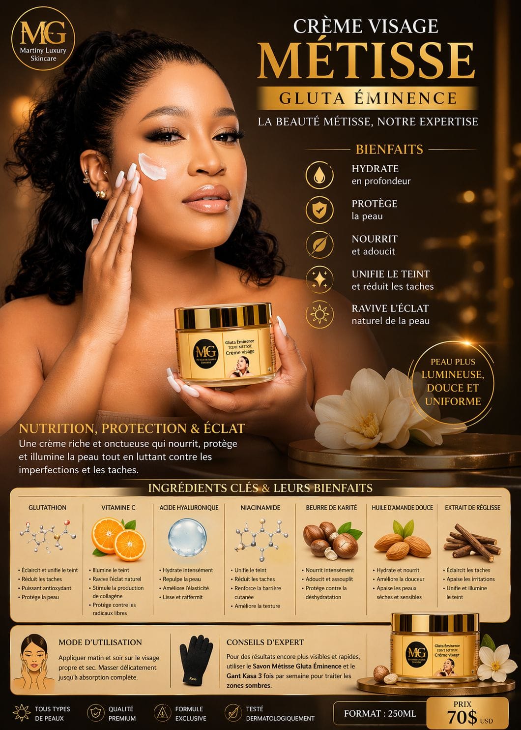 CRÈME VISAGE MÉTISSE GLUTA ÉMINENCE - Image 3