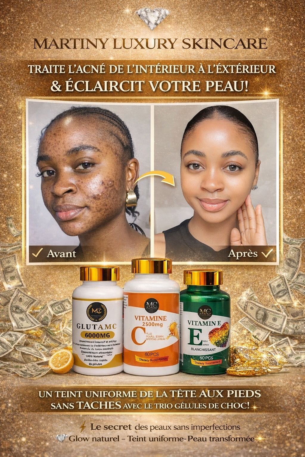 TRIO GÉLULES ÉCLAT – GLUTA MC • VITAMINE C • VITAMINE E - Image 23