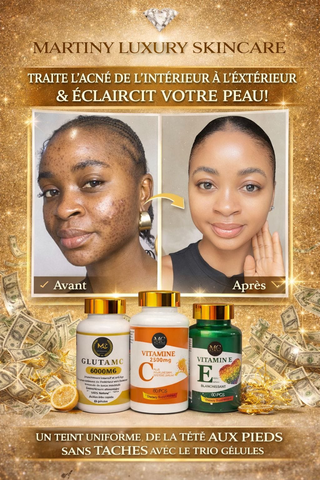 TRIO GÉLULES ÉCLAT – GLUTA MC • VITAMINE C • VITAMINE E - Image 21