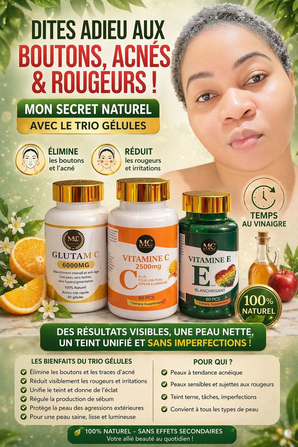 TRIO GÉLULES ÉCLAT – GLUTA MC • VITAMINE C • VITAMINE E - Image 19